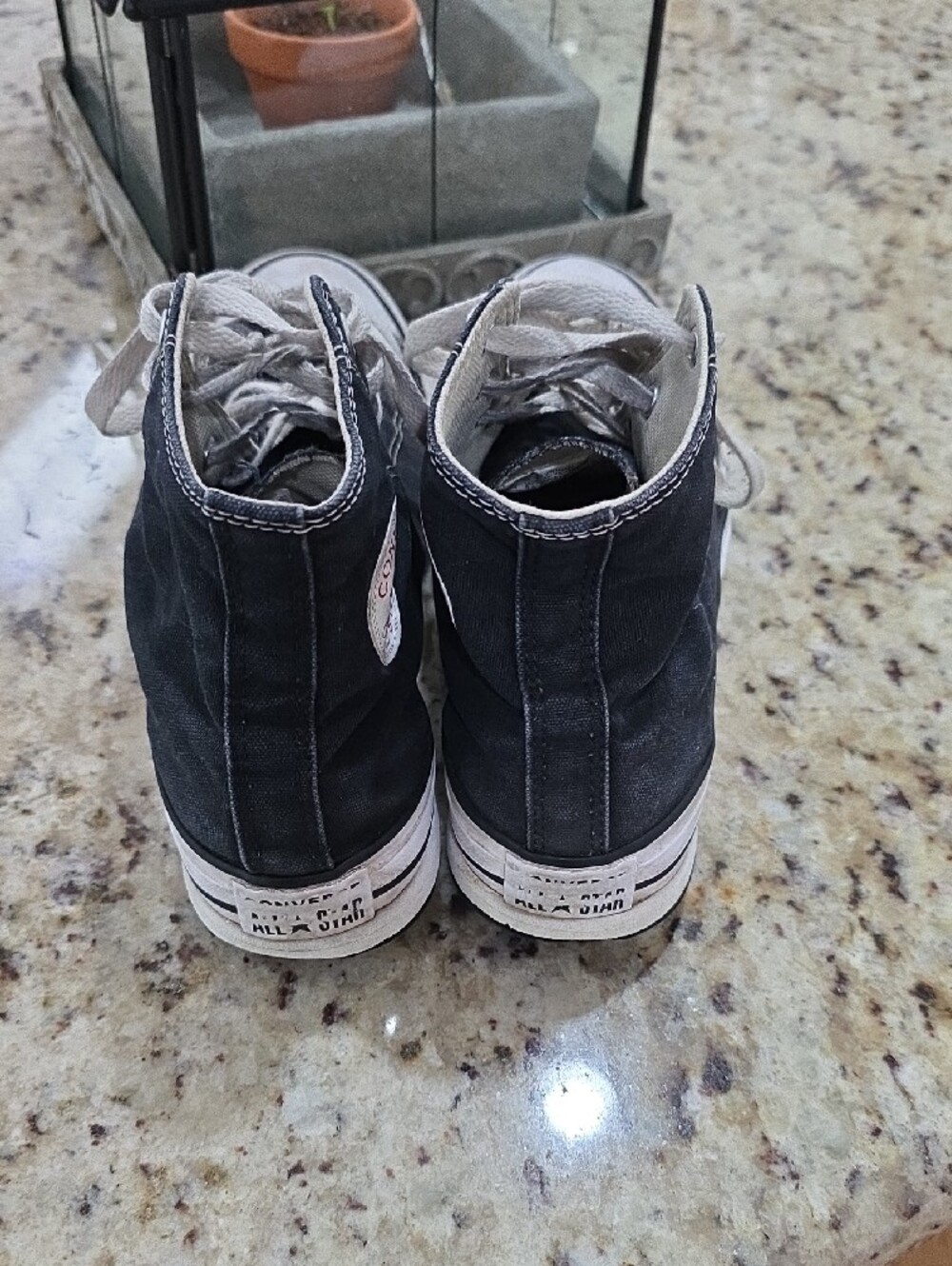 Converse All Star Women's Black and White High-Top Sneakers Size 8 - Picture 5 of 7